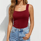 Women’s U Neck Thermal Tank Tops with Built-In Bra