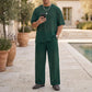 📢📢30% OFF !! ⏰Men's T-Shirt & Wide-Leg Pants 2-Piece Set