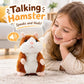 🐹 Talking Hamster Plush – Repeats Whatever You Say, Auto Head-Shaking, Hilarious Fun for Kids & Adults, Soft Interactive Repeat Voice Toy (3×AAA, Batteries Not Included) ✨