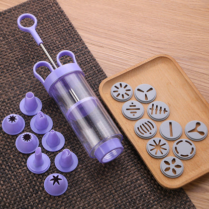 Stainless Steel Cake Decorating Gun Kit💉🏵️🍪