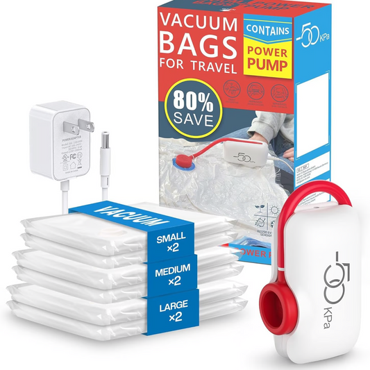 🎁 Hot Sale 40% OFF 🔥6-Pack USB Electric Vacuum Compression Bags – Save Space, Travel Light!