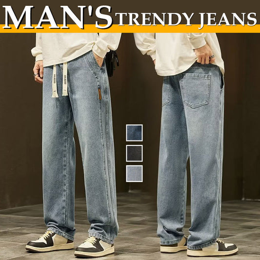 💎 50% OFF! 💎 Men's Loose Straight Jeans – Breathable, Relaxed Fit & Effortless Summer Style 👖