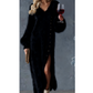 Women's Elegant Side Slit Sweater Dress