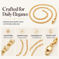 💫 Women's Elegant Copper Plated Flat Chain Necklace – Timeless Shine, Premium Finish & Versatile Daily Wear – A Must-Have Accessory for Every Woman 💖
