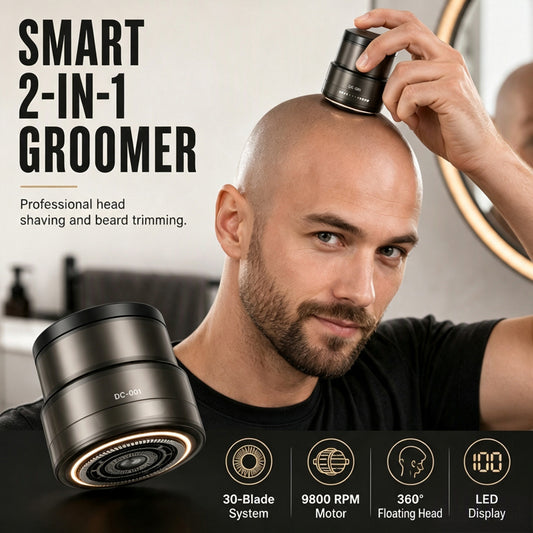 ⏳🔥LIMITED-TIME 50% OFF! ⏰2-in-1 Smart Electric Bald Head Shaver and Beard Trimmer with Digital Display