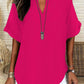 🌸Summer Hot Sale 53% OFF👕Fashion Loose Solid Color Short Sleeve Top