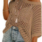 🏆LAST DAY SALE 50% OFF🔥Womens Summer Scoop Neck ShortSleeve Sweater Casual Crochet Hollow Out Knit Top