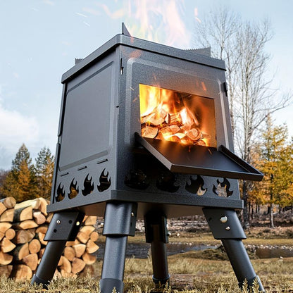 ⛺ LIMITED-TIME 50% OFF! 🔥 Portable Wood Burning Rocket Stove – Efficient Airflow, Cast Iron, Compact ☕