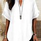 🌸Summer Hot Sale 53% OFF👕Fashion Loose Solid Color Short Sleeve Top