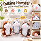 🐹 Talking Hamster Plush – Repeats Whatever You Say, Auto Head-Shaking, Hilarious Fun for Kids & Adults, Soft Interactive Repeat Voice Toy (3×AAA, Batteries Not Included) ✨