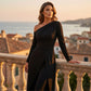 👗 50% OFF NOW! ✨ Women's Elegant One-Shoulder Jumpsuit – Wide-Leg Flow, Wrap Skirt Detail & Premium Breathable Fabric for a Chic Look 💃