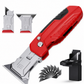 📢📢50% OFF !! ⏰ 2-in-1 Foldable Utility Knife & Scraper – Portable Razor Blade, Multi-Surface Cleaning ✨