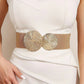 🎁Women's Vintage Gold Buckle High Elastic Belt