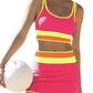 🎁New arrival 50% OFF💥🌼Color Block Patchwork Nylon Sporty 3-Piece Bikini Set - High Waisted & Tummy Control Swimsuit👙🌈