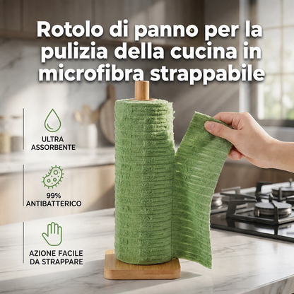 ✨ Tearable Microfiber Cleaning Cloth Roll – Absorbent, Grease-cutting, Multi-use 🧴