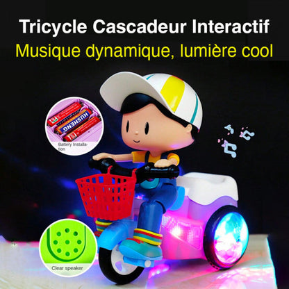 ⏰ Stunt Tricycle for Kids – Music, Lights & 360° Rotation – Dynamic Fun for Ages 1-4 🎉
