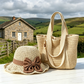 🧢 49% OFF NOW! 🌞 Elegant Woven Straw Sun Hat with Bow – Breathable, Foldable & Perfect for Beach & Travel 👒