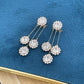 💎 50% OFF NOW! ✨ Zircon Round Petal Earrings – Hypoallergenic, Real Gold Plated & Dazzling Diamond Sparkle 💛