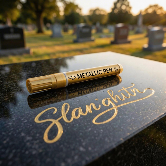 🐦 Golden gravestone pen for restoring faded gravestone inscriptions