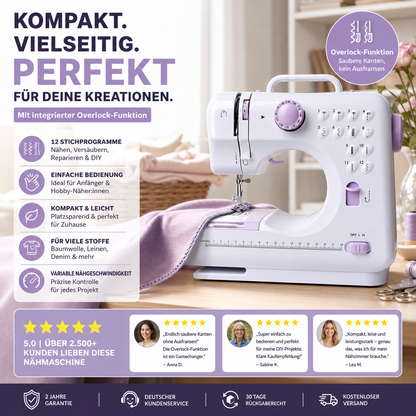 🧵 50% OFF! 🛍️ Mini Sewing Machine for Home – 12 Stitches, Durable & Compact – Ideal for Repairs & DIY Projects ✂️