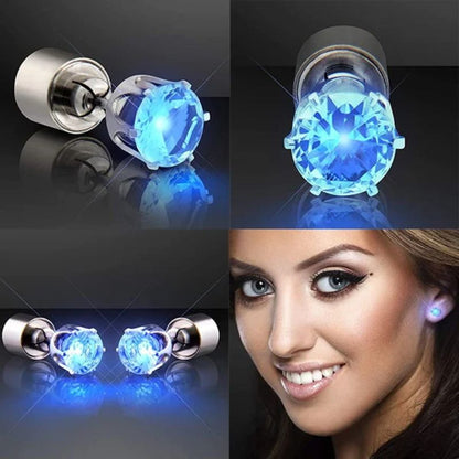 Stylish LED Luminous Crown Earrings