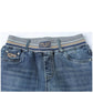 Women's Elastic Waist Frayed Hem Jeans