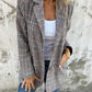 🍂Fall Lapel Collar Slim Button Plaid Small Suit For Women ✈️BUY 2  FREE SHIPPING✈️