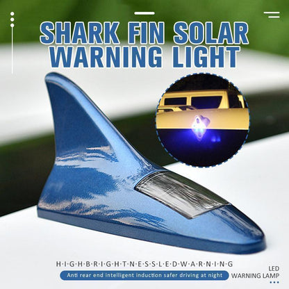 ⚡ Solar Shark Fin Car Warning Light – Vibration Activated, 4 LED Colors, Easy Stick-On ✨