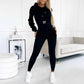 👚 60% OFF HOT SALE! ✨ Women's Two-Piece Hooded Tracksuit Set - Comfortable & Stylish Athletic Wear for Training and Casual Loungewear 🏃‍♀️💫