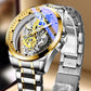 ⚡ Double-Sided Skeleton Watch – Non-Mechanical Tourbillon, Luminous, 30M Waterproof ✨