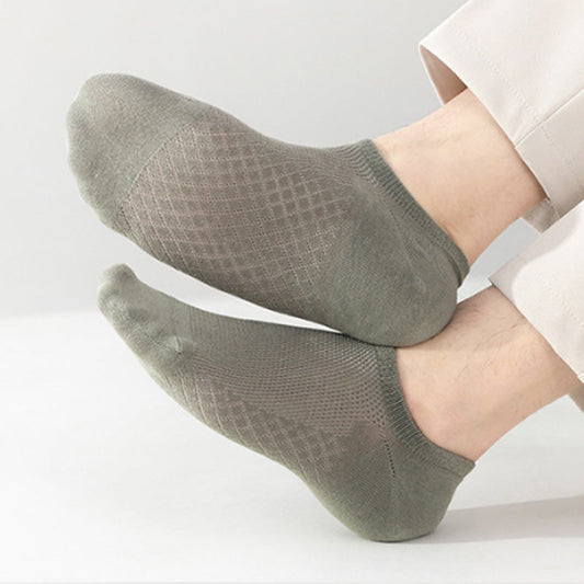🔥2025 Hot Sale🔥Men's Solid Color Mesh Breathable Socks