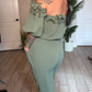 Off-the-shoulder ruffle jumpsuit | Relaxed and refined at the touch of a button