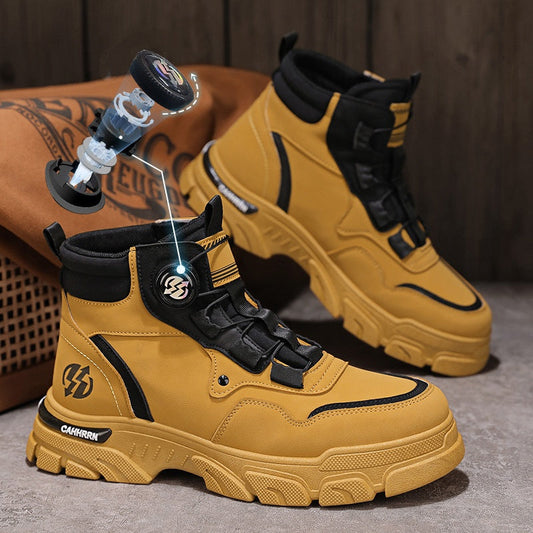 Men's Outdoor Swivel Buckle Work Shoes 🔄👞 – Waterproof 💦, Anti-slip 🚶‍♂️, Comfortable , Breathable 🌬️
