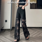 👖 50% OFF NOW! 💎 Women's Spliced Hot Rhinestones Printing Hollow Pants – Edgy Design, Breathable & Eye-Catching Style ✨