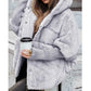 Women’s Oversized Hooded Patchwork Puffer Coat - Free Shipping