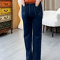 ⏰Women's Drawstring Straight-Leg Jeans with Elastic Waist👖