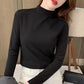 🔥Limited stock available 62% OFF🔥Women's Comfortable Solid Color Half High Neck Long Sleeve Top