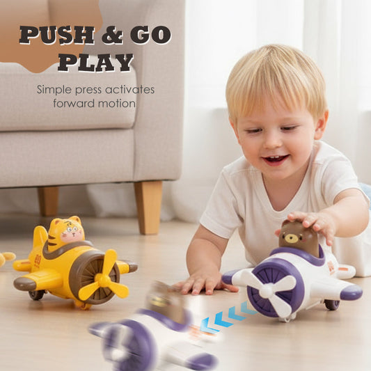 🔥Kid’s Press-and-Go Animal Airplane Toy 