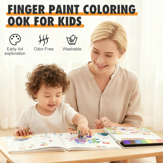 💥Christmas Sale 50% OFF🖍️Finger Paint Coloring Book for Kids ✨Creative holiday fun! Mess-free finger painting🎄