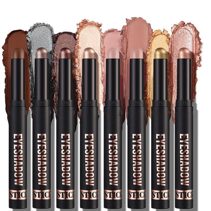 🎁⭐8 Colors Glitter Waterproof Long-Lasting Eyeshadow Stick Set