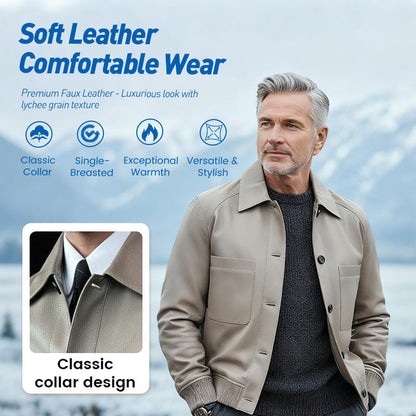 ⏰50% OFF💥💥Men's Classic Faux Leather Jacket