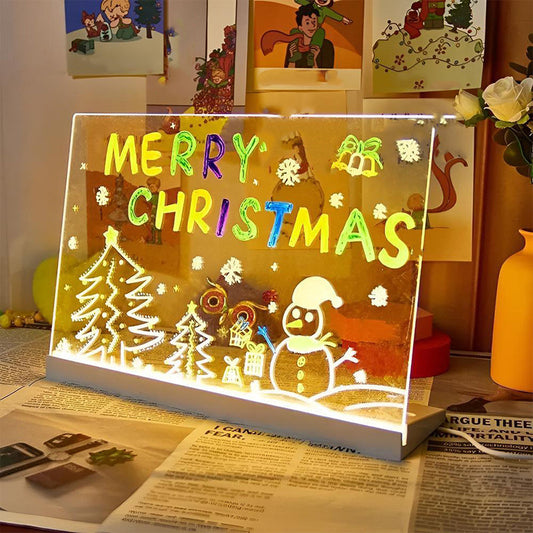 Erasable Light-Up Acrylic Drawing Board with Stand