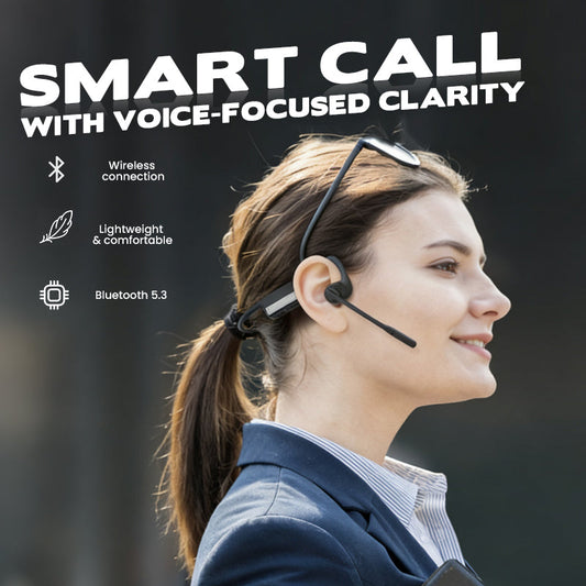 💎 53% OFF! 💎 Open-Ear Wireless Bluetooth Headset – Noise-Canceling Mic, 10H Battery & Bluetooth 5.3 🎧🚗