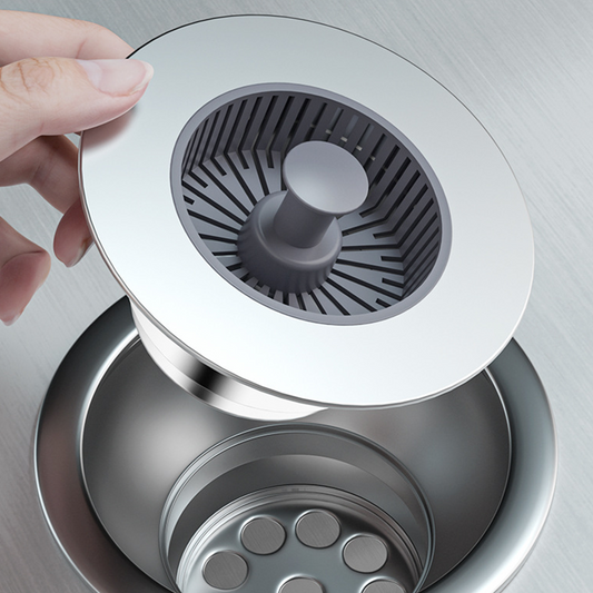 📢📢Buy 2 Get 1 Free⏰Pop-Up Sink Drain Stopper with Strainer