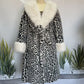 🧥Women's Leopard Print Fluffy Faux Fur Coat with Belt（50% OFF）