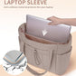 🎒 Natural Puffer Tote Bag – Nylon/Waterproof Lining – 20 L & Elastic Pocket for a 40 oz Water Bottle – Perfect for Work, the Gym, and Travel 🏋️