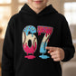 Kids' Funny 67 Meme Hooded Sweatshirt（50% OFF）