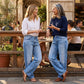 📢📢50%  OFF !! ⏰Effortless Chic Relaxed Fit Wide-Leg Jeans