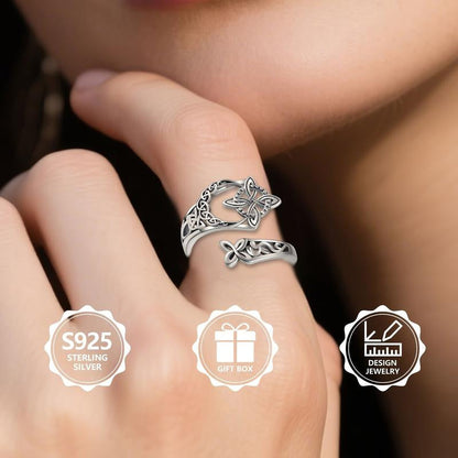 🪙 50% OFF NOW! 💍 S925 Sterling Silver Celtic Knot Ring – Open Adjustable Design, Timeless Symbolism & Hypoallergenic ✨