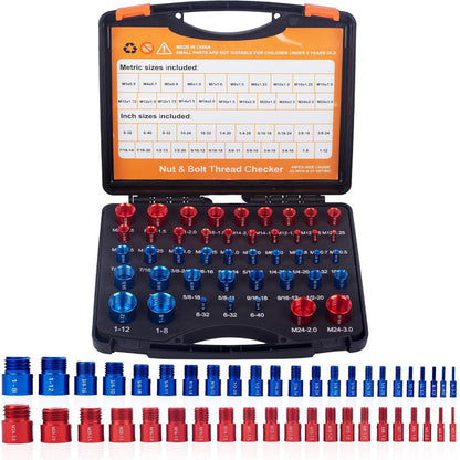 Nut & Bolt Thread Checker Kit – Dual-Sided, Military-Grade, Metric & Imperial ✨